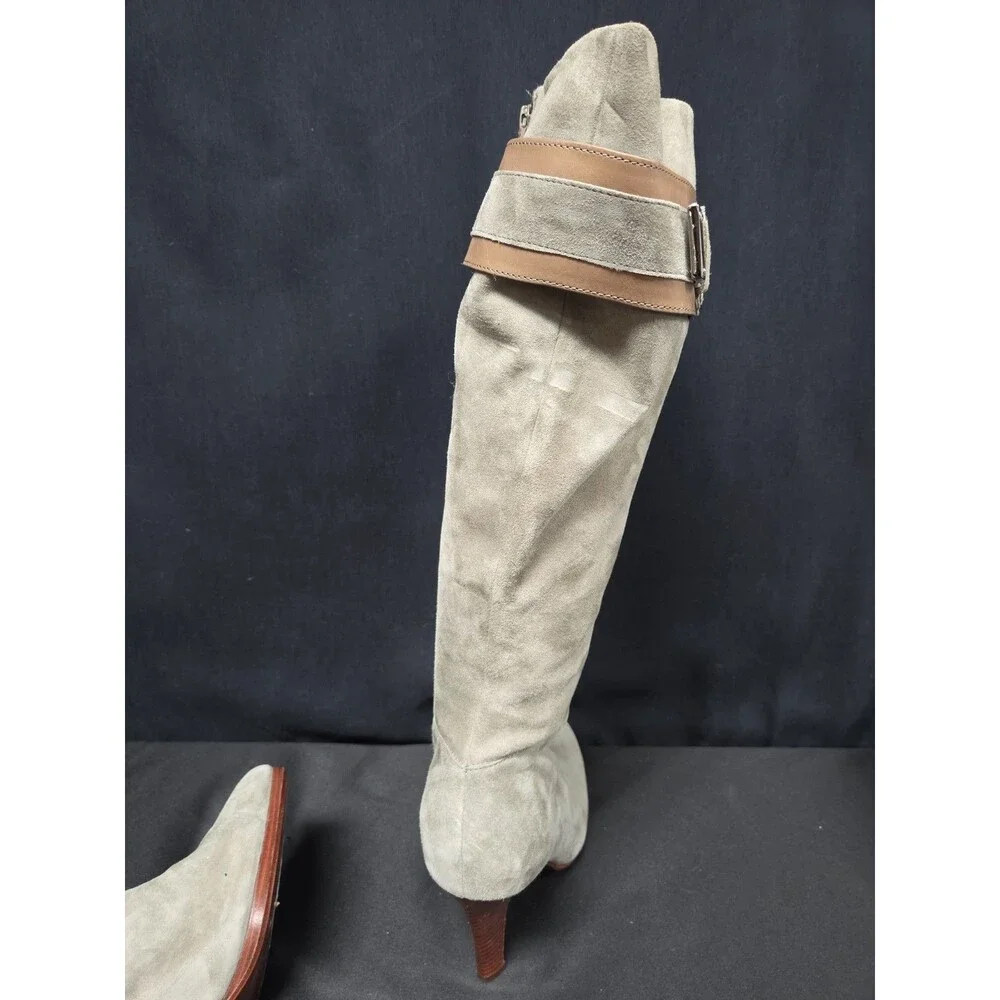 Cole Haan Nicole Air Tall Boot Gray Suede Size 10.5 B Knee High New NWT